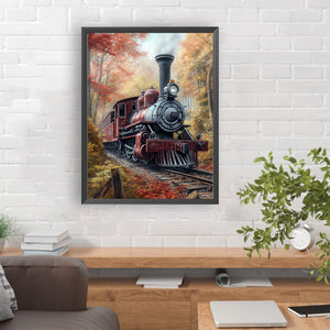 Train-Full Round Diamond Painting-30x40cm