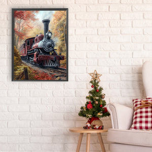 Train-Full Round Diamond Painting-30x40cm