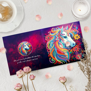 8Pcs/Set Unicorn-Diamond Greeting Cards