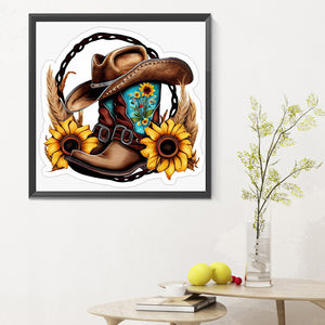 Cowboy Boots-Full Round Diamond Painting-30x30cm