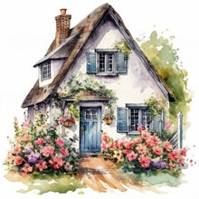 Load image into Gallery viewer, Garden House-Full Round Diamond Painting-30x30cm
