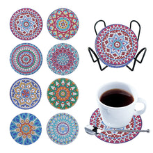 Load image into Gallery viewer, 8Pcs/Set Mandala-Wooden Diamond Painting Coaster
