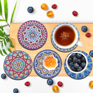 8Pcs/Set Mandala-Wooden Diamond Painting Coaster