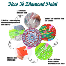 Load image into Gallery viewer, 8Pcs/Set Mandala-Wooden Diamond Painting Coaster
