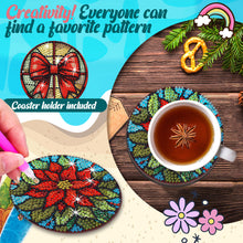 Load image into Gallery viewer, 8Pcs/Set Christmas-Wooden Diamond Painting Coaster
