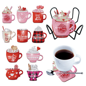 10Pcs/Set Ice Cream-Wooden Diamond Painting Coaster
