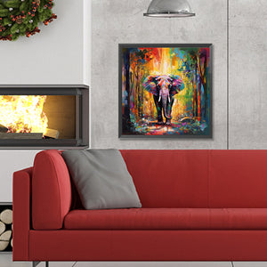 Elephant-Full Round Diamond Painting-30x30cm