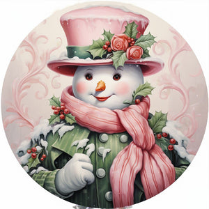 Christmas Snowman-Full Round Diamond Painting-30x30cm