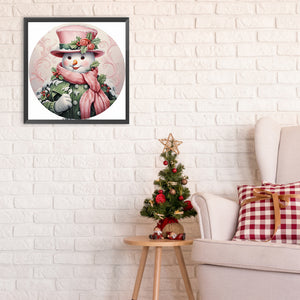 Christmas Snowman-Full Round Diamond Painting-30x30cm