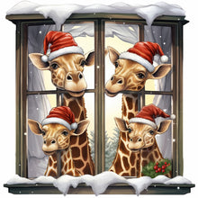 Load image into Gallery viewer, Christmas Animals-Full Round Diamond Painting-30x30cm

