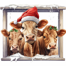 Load image into Gallery viewer, Christmas Animals-Full Round Diamond Painting-30x30cm
