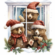 Load image into Gallery viewer, Christmas Animals-Full Round Diamond Painting-30x30cm
