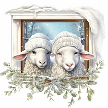 Load image into Gallery viewer, Christmas Animals-Full Round Diamond Painting-30x30cm
