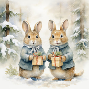 Rabbit-Full Round Diamond Painting-30x30cm
