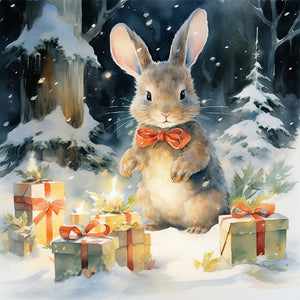 Rabbit-Full Round Diamond Painting-30x30cm