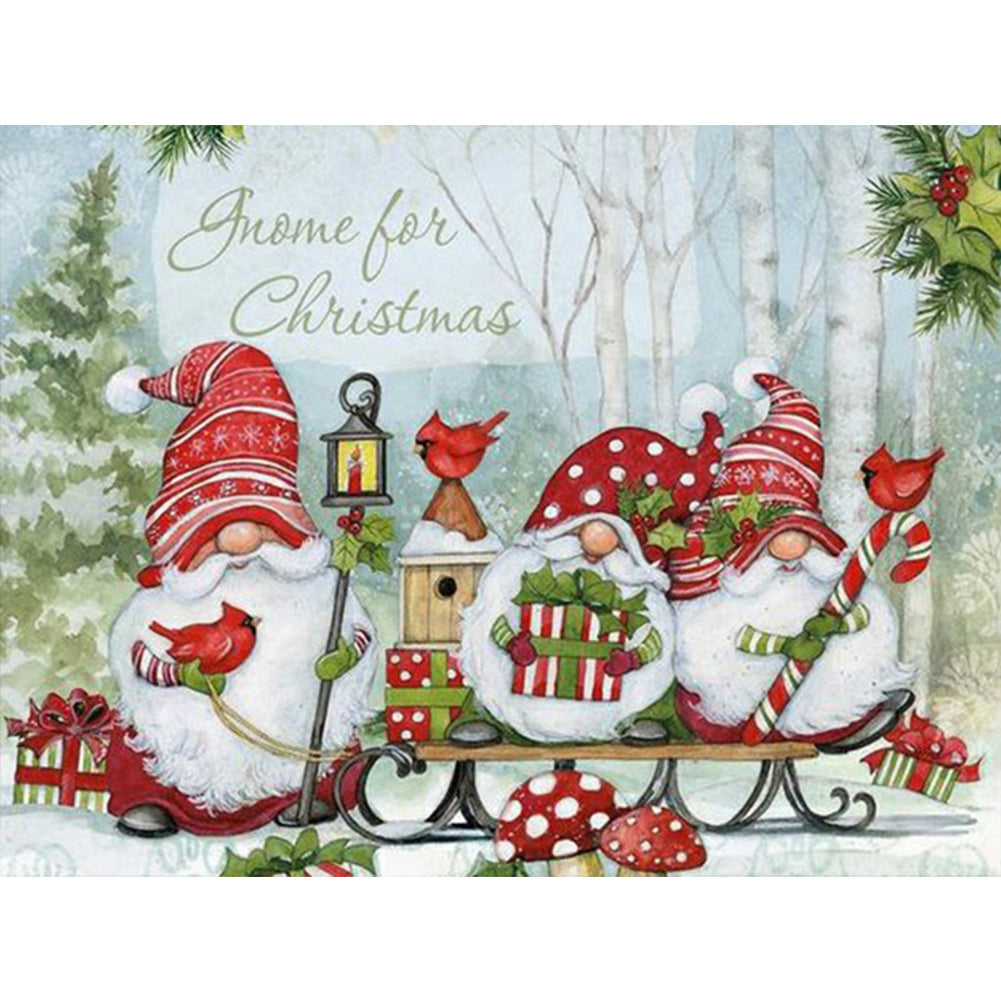 Gnome-Full Round Diamond Painting-40x30cm