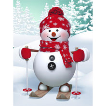 Load image into Gallery viewer, Christmas Snowman-Full Round Diamond Painting-30x40cm
