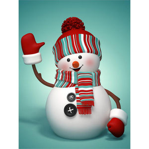 Christmas Snowman-Full Round Diamond Painting-30x40cm