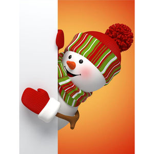 Christmas Snowman-Full Round Diamond Painting-30x40cm
