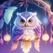 Load image into Gallery viewer, Owl-Full Round Diamond Painting-30x30cm
