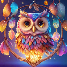 Load image into Gallery viewer, Owl-Full Round Diamond Painting-30x30cm
