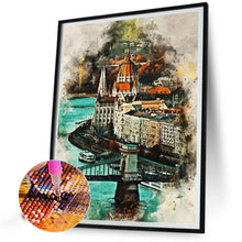 Load image into Gallery viewer, Watercolor Budapest-Full Round Diamond Painting-40x50cm
