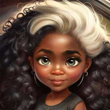 Load image into Gallery viewer, Black Girl-Full Round Diamond Painting-30x30cm
