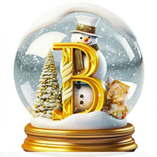 Load image into Gallery viewer, Christmas Crystal Ball Letter-Full Round Diamond Painting-30x30cm
