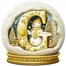 Load image into Gallery viewer, Christmas Crystal Ball Letter-Full Round Diamond Painting-30x30cm
