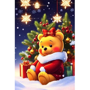 Christmas Holiday Atmosphere-Full Round Diamond Painting-40x60cm-Large Size