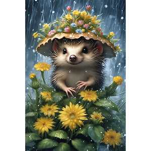 Hedgehog-Full Round Diamond Painting-30x45cm