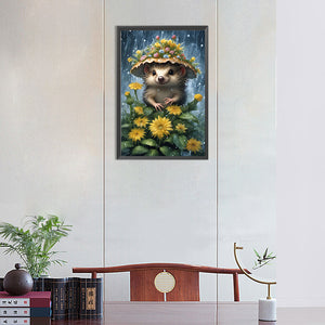 Hedgehog-Full Round Diamond Painting-30x45cm