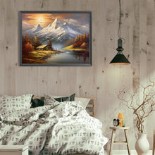Load image into Gallery viewer, Snow Mountain Woods-Full Round Diamond Painting-40x30cm
