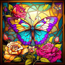 Load image into Gallery viewer, Butterfly-Full Round Diamond Painting-30x30cm
