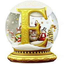 Load image into Gallery viewer, Christmas Crystal Ball Letter-Full Round Diamond Painting-30x30cm
