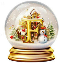 Load image into Gallery viewer, Christmas Crystal Ball Letter-Full Round Diamond Painting-30x30cm
