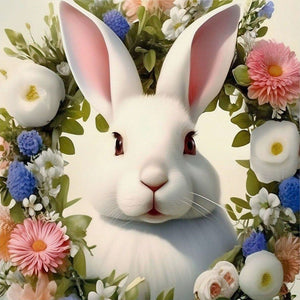 Animal Flower-Full Round Diamond Painting-30x30cm