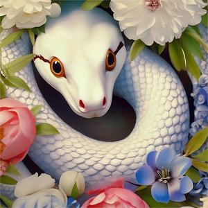 Animal Flower-Full Round Diamond Painting-30x30cm