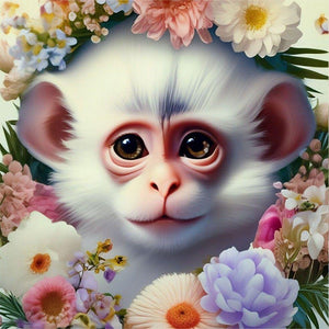 Animal Flower-Full Round Diamond Painting-30x30cm