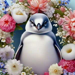 Animal Flower-Full Round Diamond Painting-30x30cm