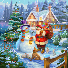 Load image into Gallery viewer, Christmas Tree-Full Round Diamond Painting-30x30cm
