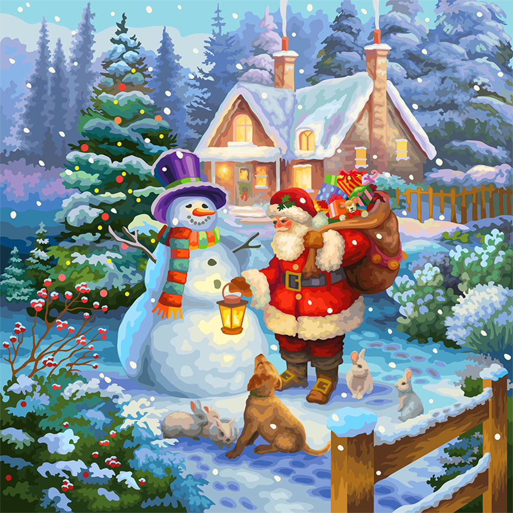Christmas Tree-Full Round Diamond Painting-30x30cm