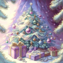 Load image into Gallery viewer, Christmas Tree-Full Round Diamond Painting-30x30cm
