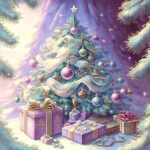 Christmas Tree-Full Round Diamond Painting-30x30cm