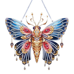 Butterfly Hummingbird-Single Side Diamond Pendant