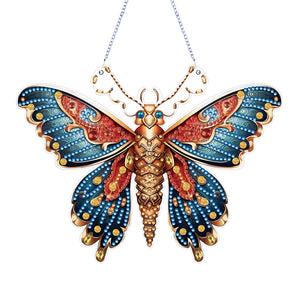 Butterfly Hummingbird-Single Side Diamond Pendant
