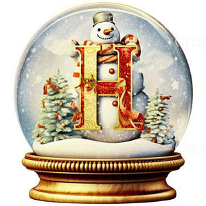 Christmas Crystal Ball W-Full Round Diamond Painting-30x30cm