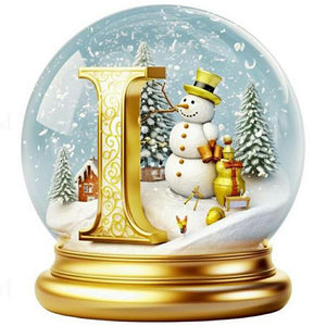 Christmas Crystal Ball W-Full Round Diamond Painting-30x30cm