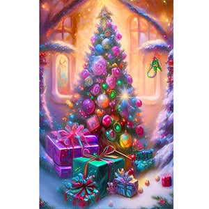 Christmas House-Full Round Diamond Painting-40x60cm-Large Size