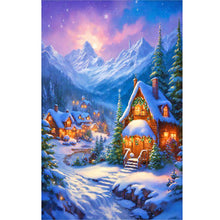Load image into Gallery viewer, Christmas House-Full Round Diamond Painting-40x60cm-Large Size
